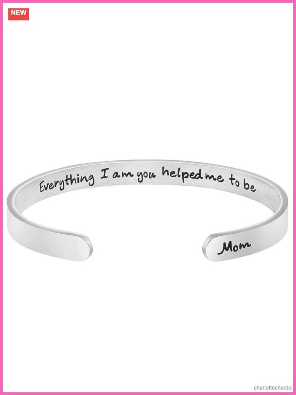 Personalized Inspirational Cuff Bracelet Stainless Steel Bangle Gift for Her